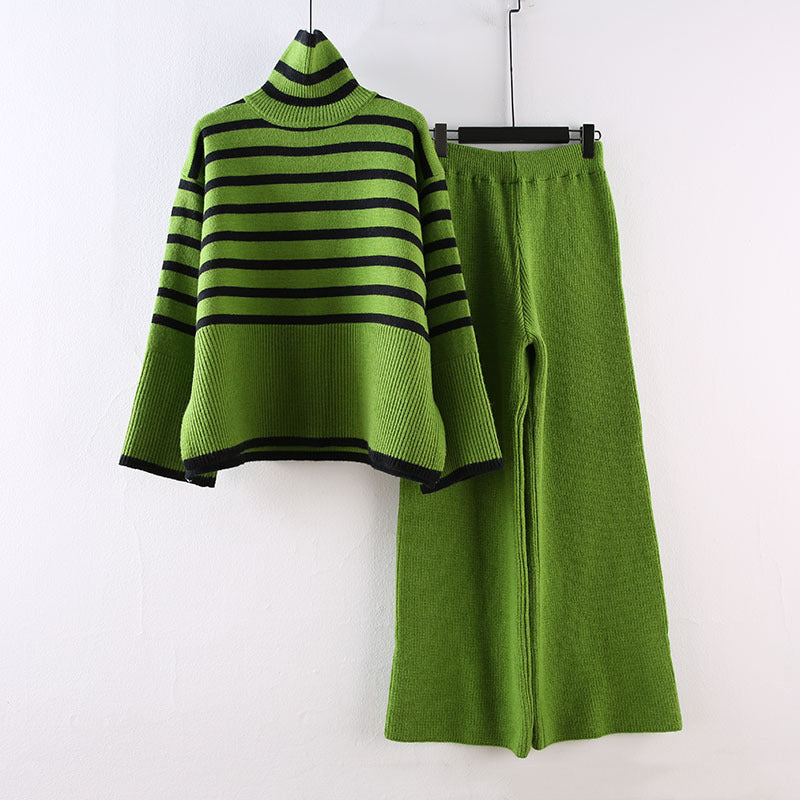 Casual Turtleneck Two-piece Sweater Suit