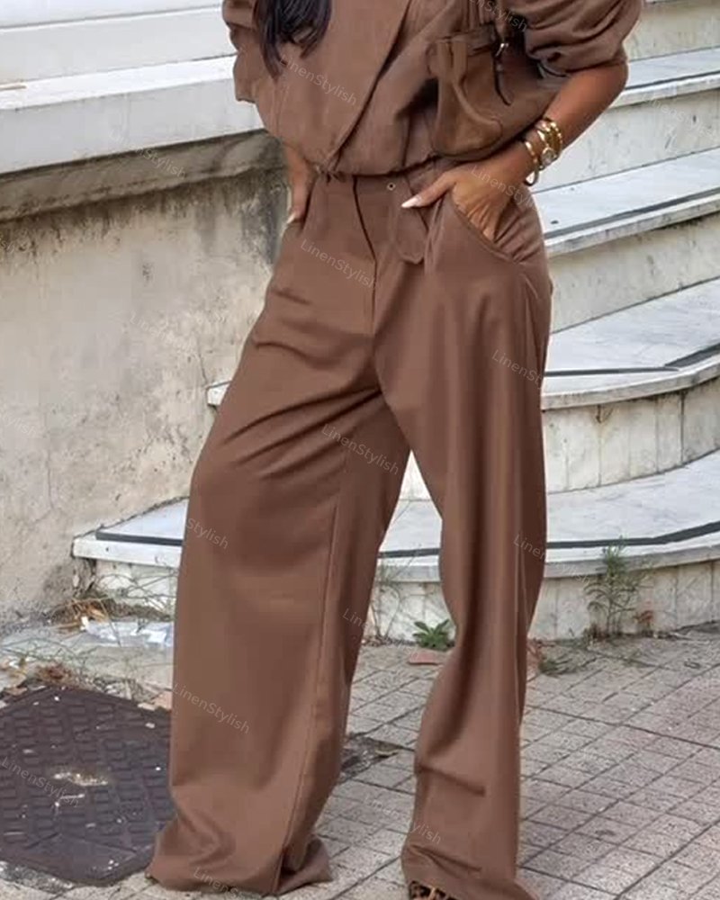 Fashion Jacket & Pants Two-piece Set