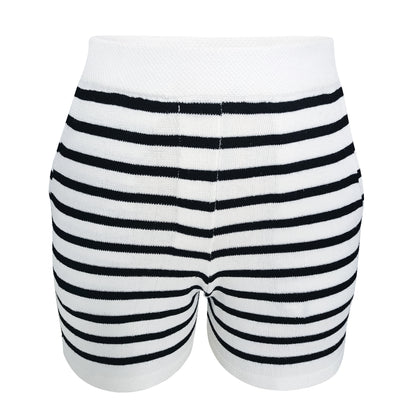 Fashion Casual Striped Crewneck Knit Sweater