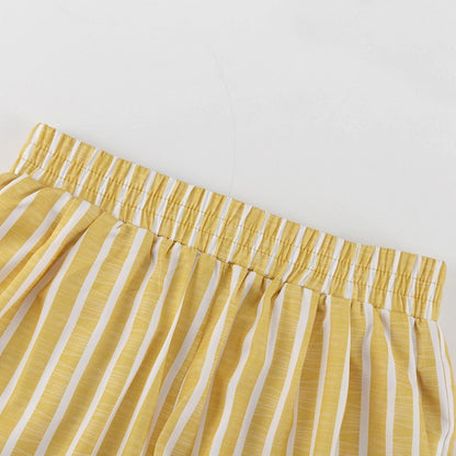 Fashion Casual Striped Loose Long Sleeve & Pants Two-Piece Set