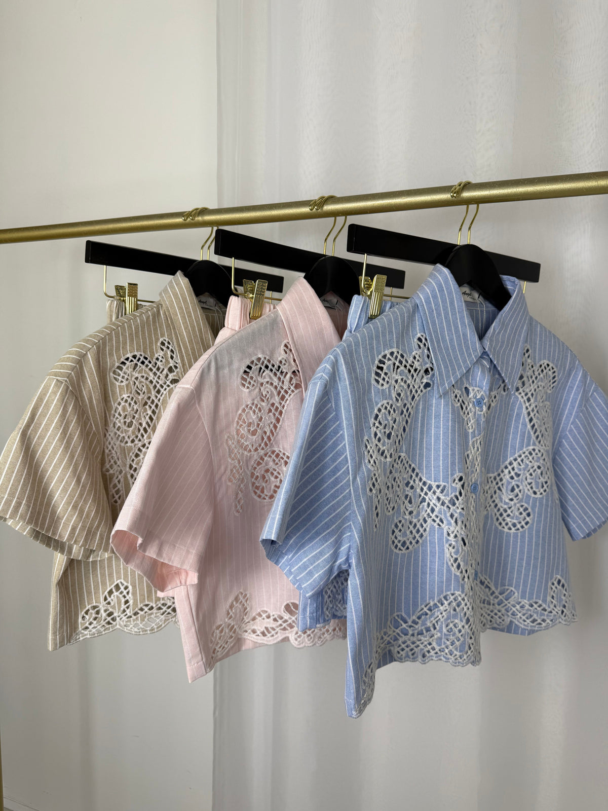 Havana - Embroidered Stripe Co-Ord (Pink)