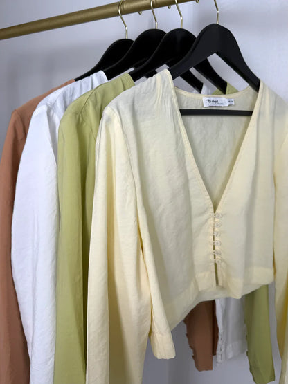 CAPRI - Cropped Shirt (Caramel)