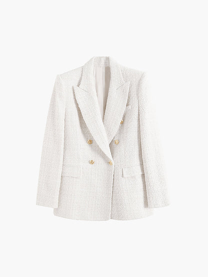 Old Money Aesthetics Tweed Blazer