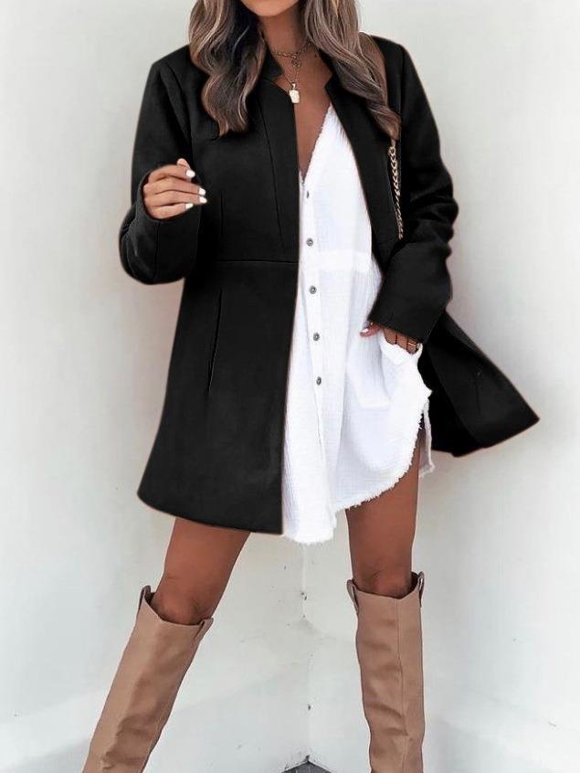 Fashion Trend Clear Color Slimming Coat