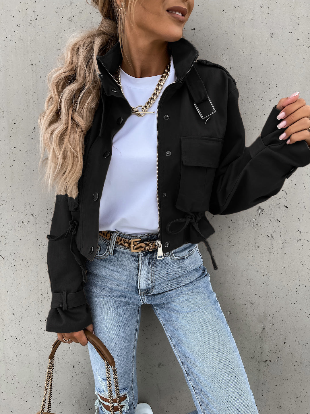 Stylish Cropped Jacket Tops