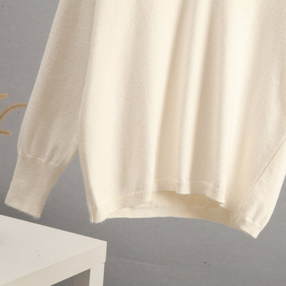 Fashionable lapel knitted top + wide-leg pants two-piece set