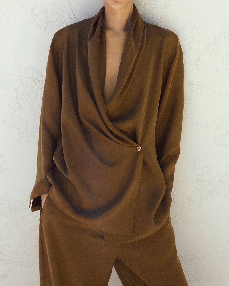 Fashionable Commuter Shirt & Pants Two-Piece Set
