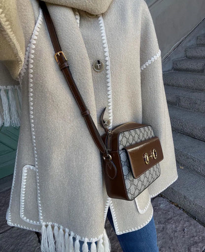 Hepburn Style Woolen Cape Coat
