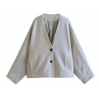 Stylish Wool Kimono Pocket Top