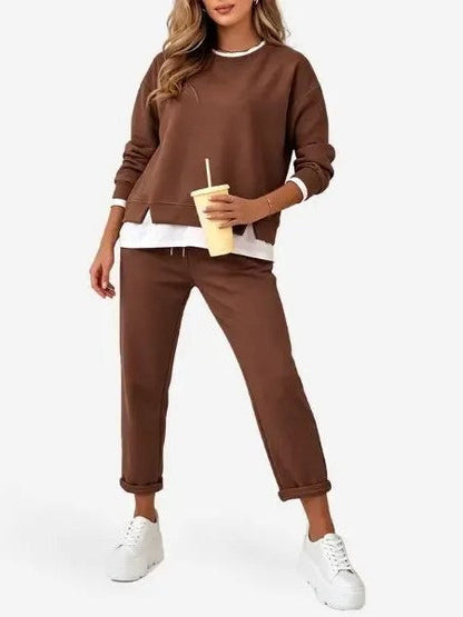 Women's Fake Two‑Piece Sweatshirt Set