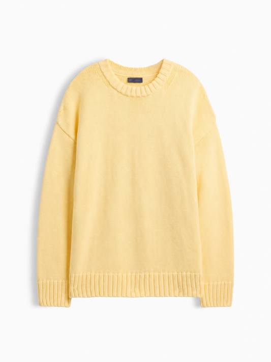 Women's 100% Cotton Oversized Crewneck Sweater – Relaxed Fit