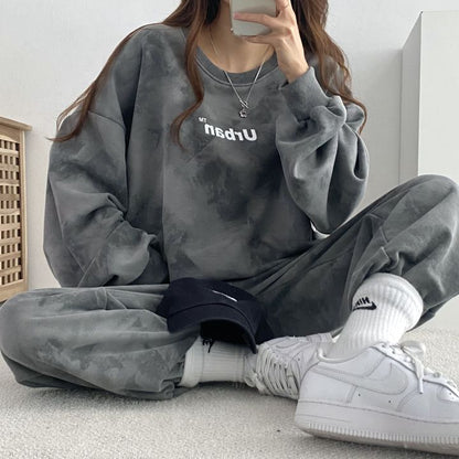 Fashion Casual Tie Dye Loose Two-piece Set
