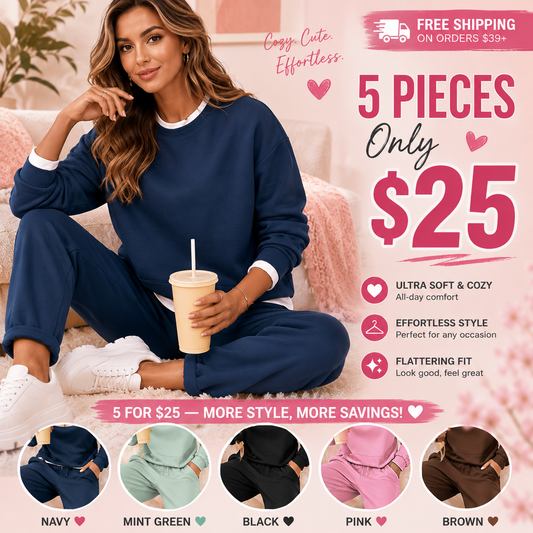 Women's Fake Two‑Piece Sweatshirt Set