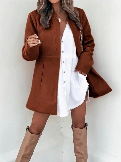 Fashion Trend Clear Color Slimming Coat