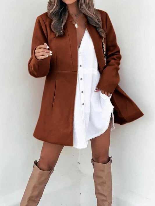 Fashion Trend Clear Color Slimming Coat