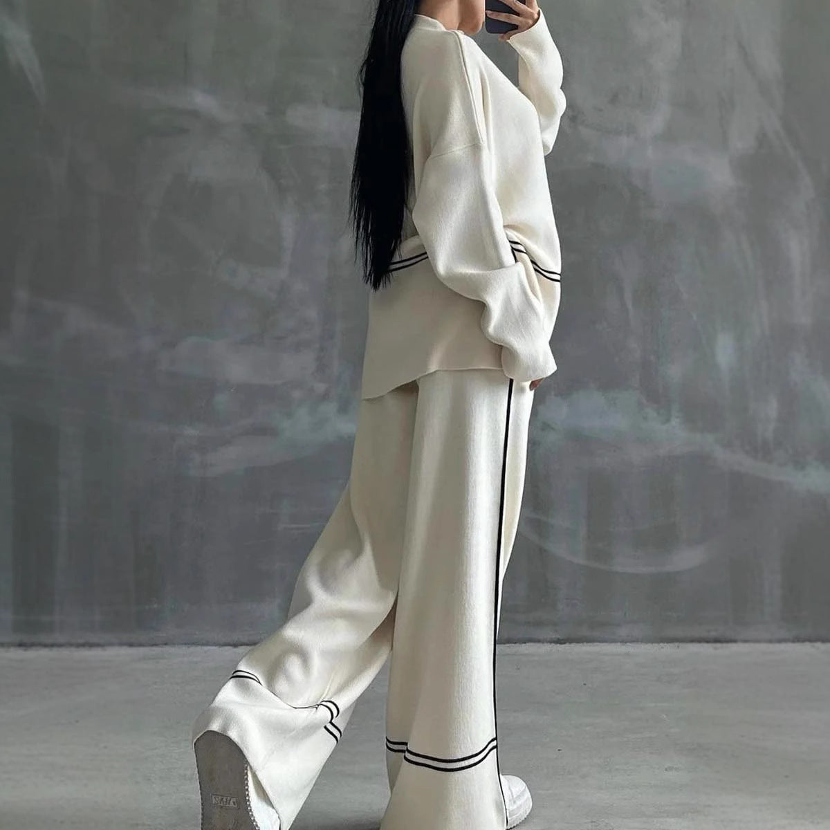 Stylish Casual Loose Top & Pants Two Piece Set