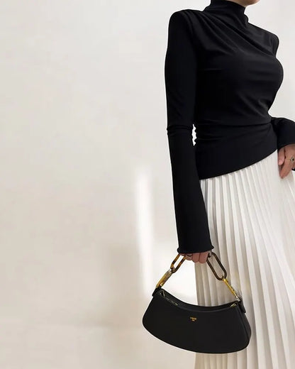 Elegant Tops & Pleated Skirt Two-Piece Set