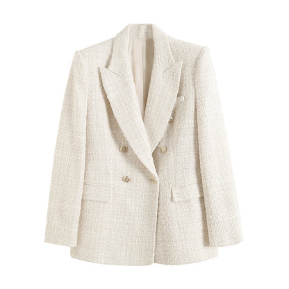 Old Money Aesthetics Tweed Blazer