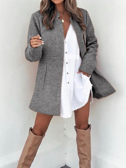 Fashion Trend Clear Color Slimming Coat