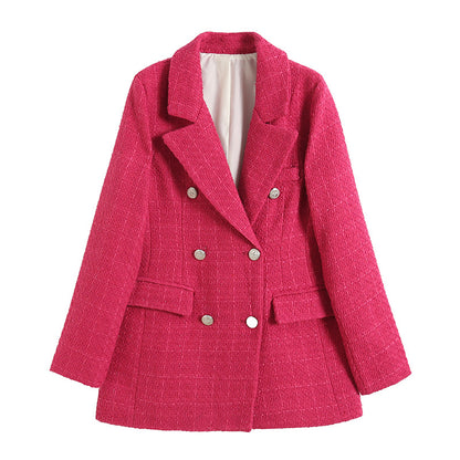 Old Money Aesthetics Tweed Blazer