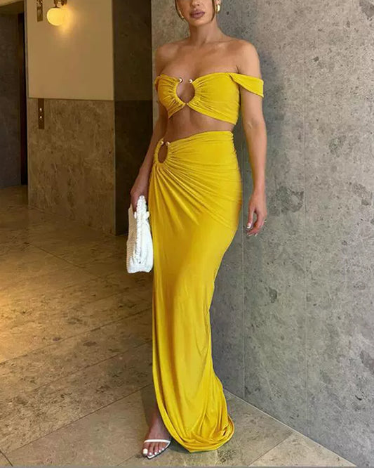 Sexy Tank Top & Hip Skirt Two-Piece Set