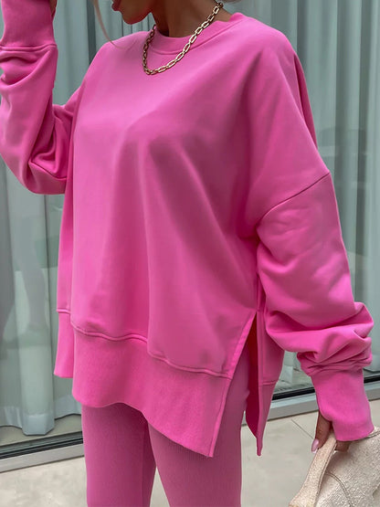 Fashion Casual Long Sleeve & Tight Pants Two-Piece Set