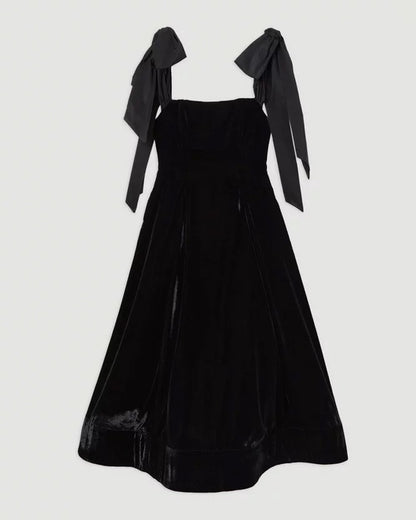 Fashion Lace-up Velvet Dress