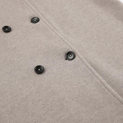 Brown French Style Oversized Button-Down Jacket