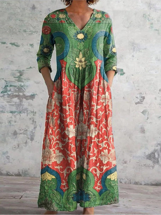 Loretta - Vintage Printed Dress