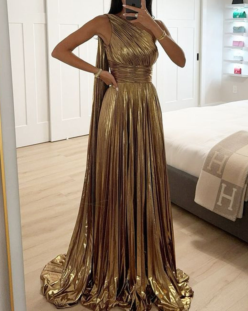 Elegant Pleated Party Dress