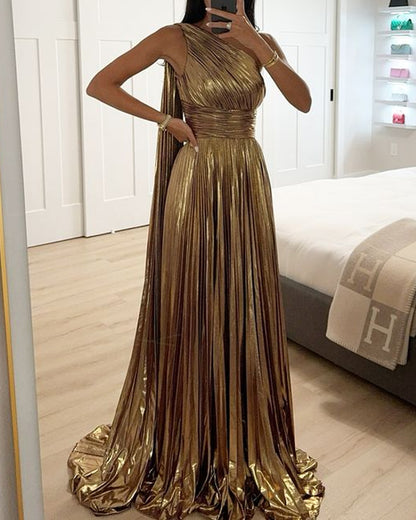 Elegant Pleated Party Dress