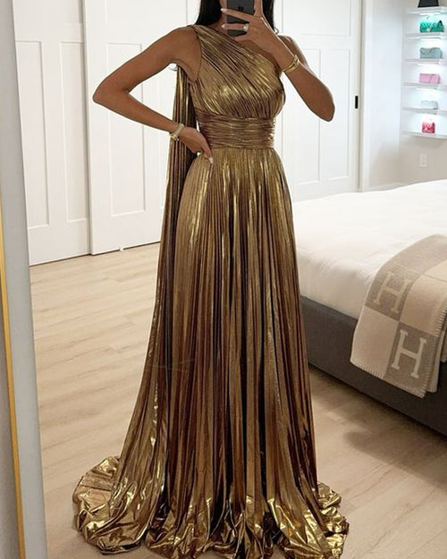 Elegant Pleated Party Dress
