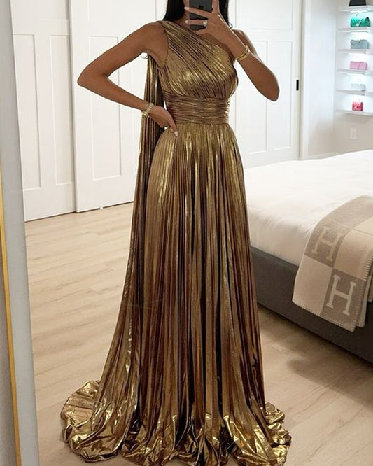 Elegant Pleated Party Dress