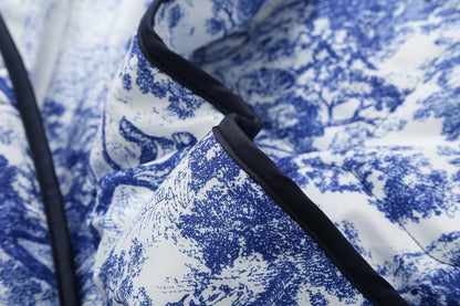 Border Printed Cotton-padded Jacket
