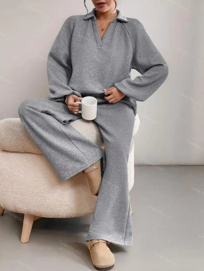 Solid Color Casual Drawstring Sport Set