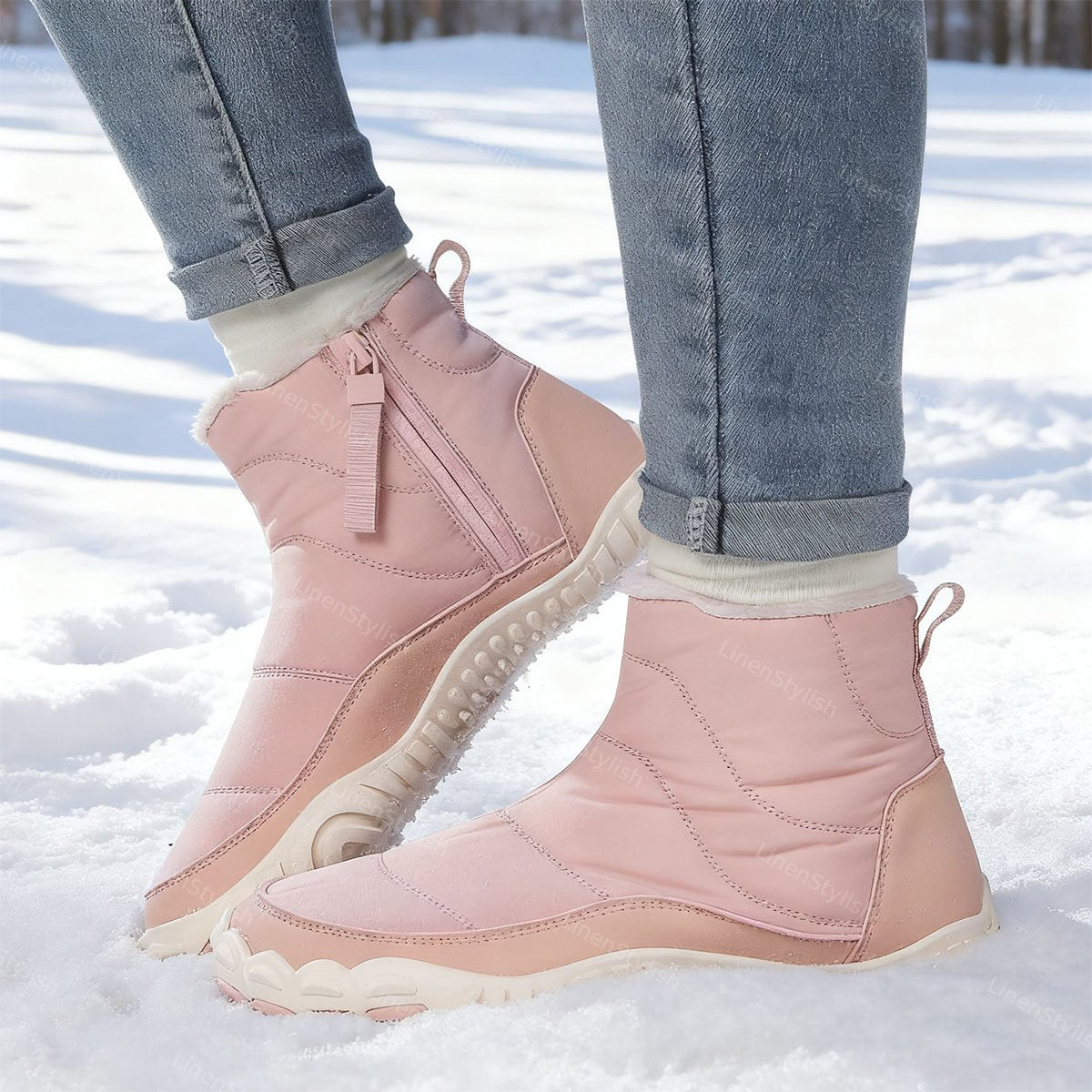 Winter Waterproof Cotton Boots Plus Velvet Padded Snow Boots