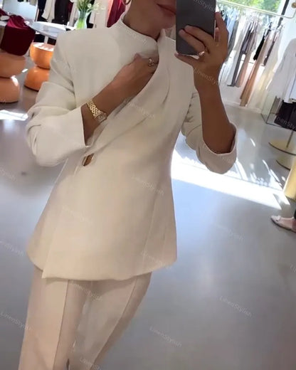 Fashion Multi-style Blazer & Pants Two-piece Set