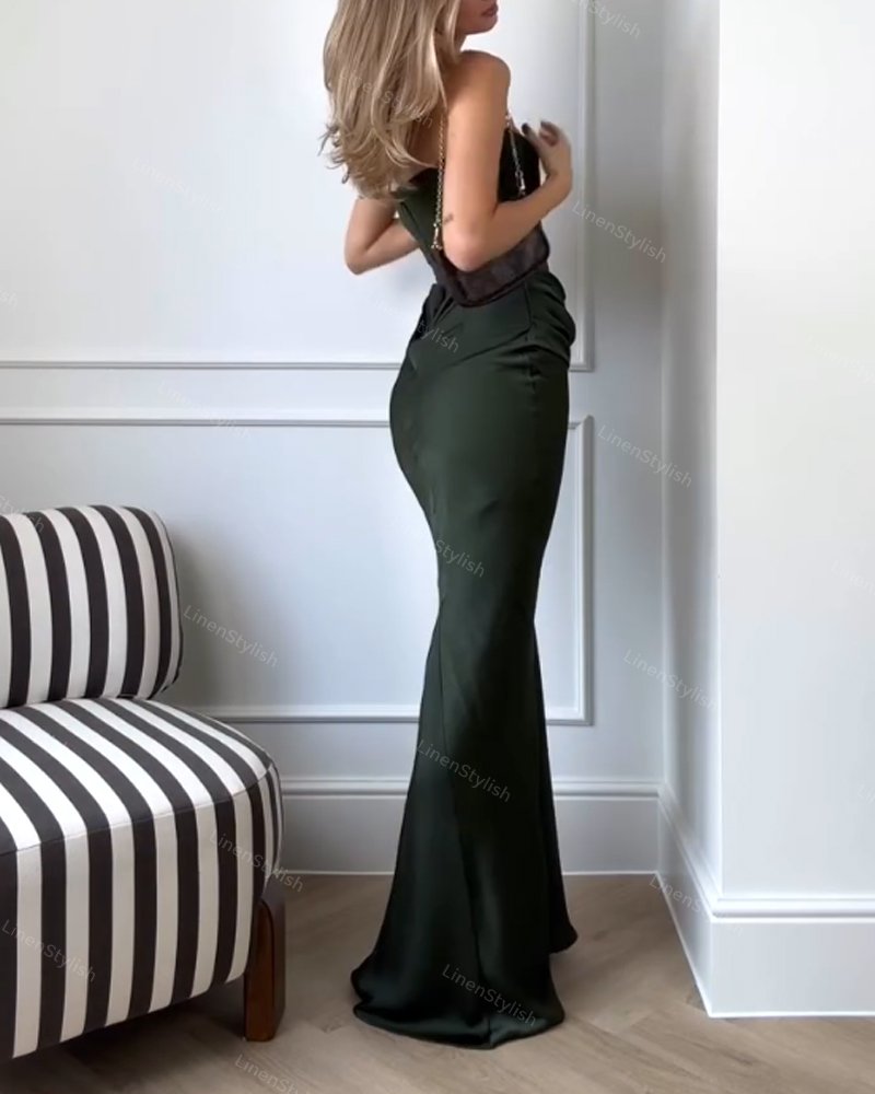 Elegant Strapless Party Dress