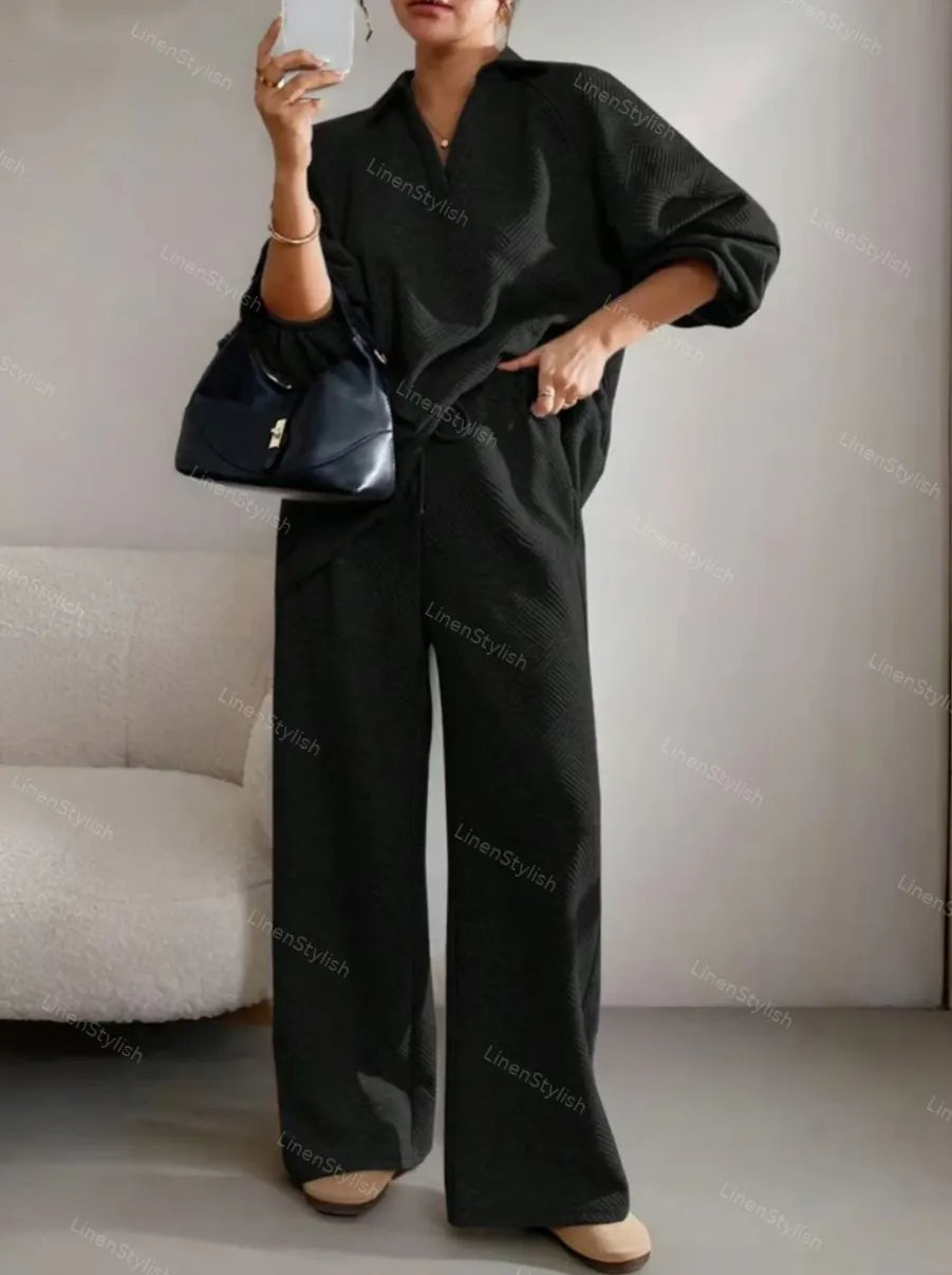 Solid Color Casual Drawstring Sport Set