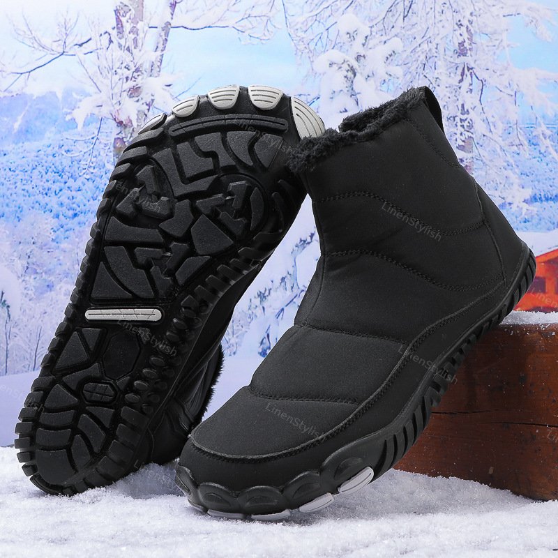 Winter Waterproof Cotton Boots Plus Velvet Padded Snow Boots