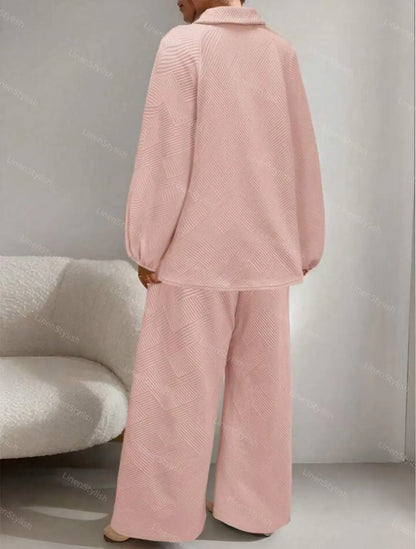 Solid Color Casual Drawstring Sport Set