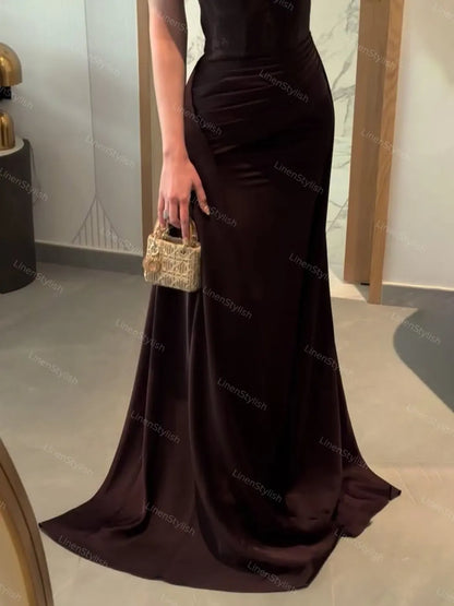 Elegant Lace-Stitch Fishtail Dress