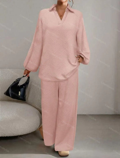 Solid Color Casual Drawstring Sport Set