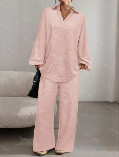 Solid Color Casual Drawstring Sport Set