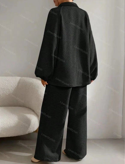 Solid Color Casual Drawstring Sport Set