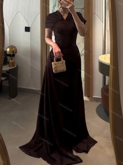 Elegant Lace-Stitch Fishtail Dress