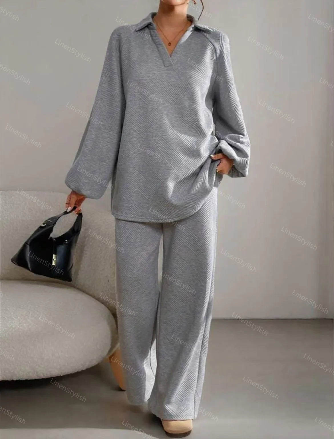 Solid Color Casual Drawstring Sport Set