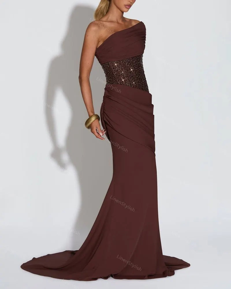 Sexy Off-the-shoulder Sequined Dress