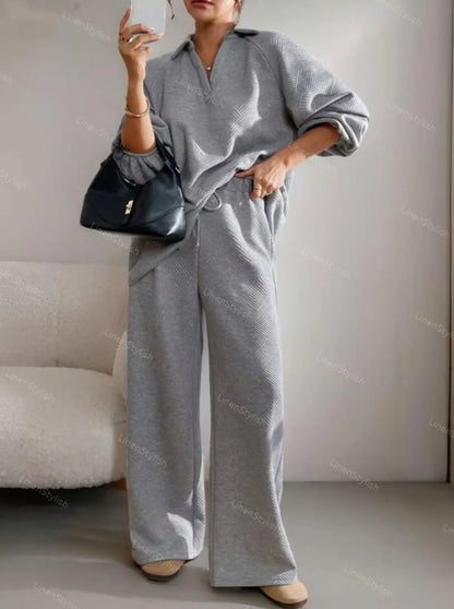 Solid Color Casual Drawstring Sport Set