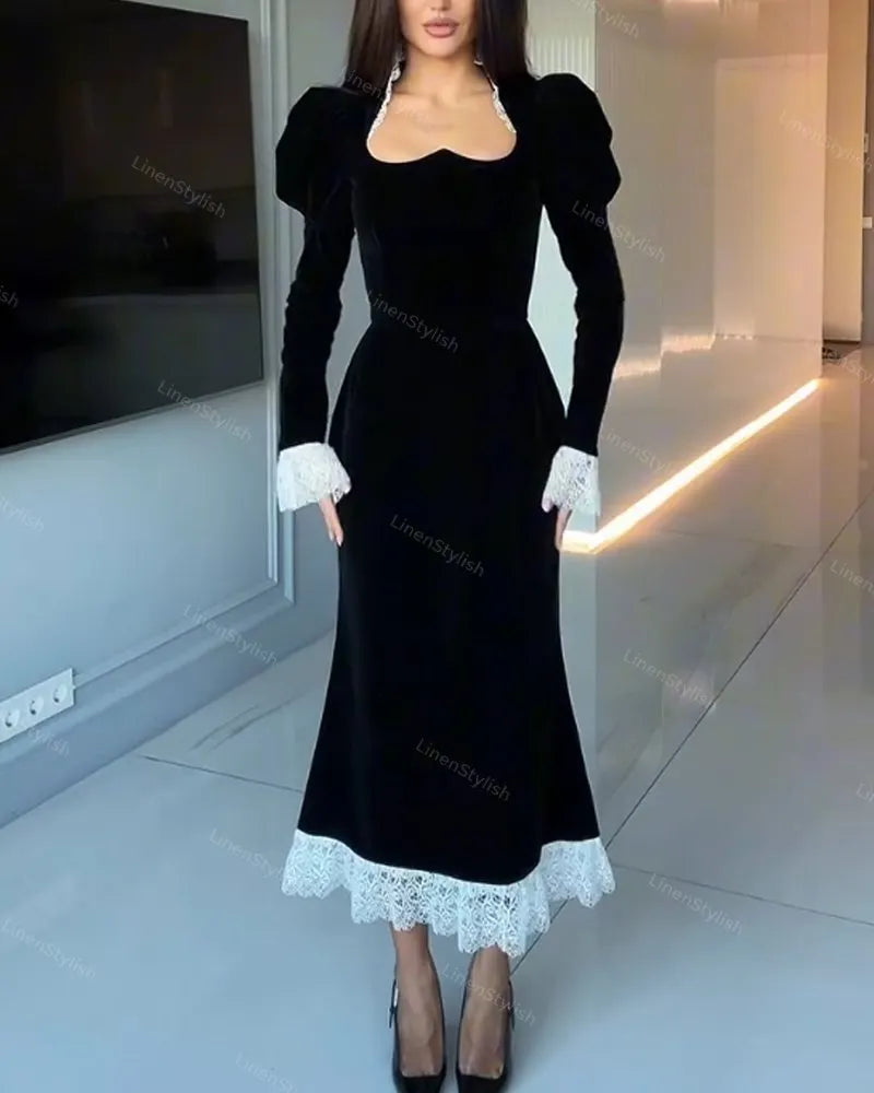Fashion Lace Stitching Dress